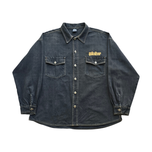Vintage Quiksilver Heavy Denim Button Up Shirt - XXL