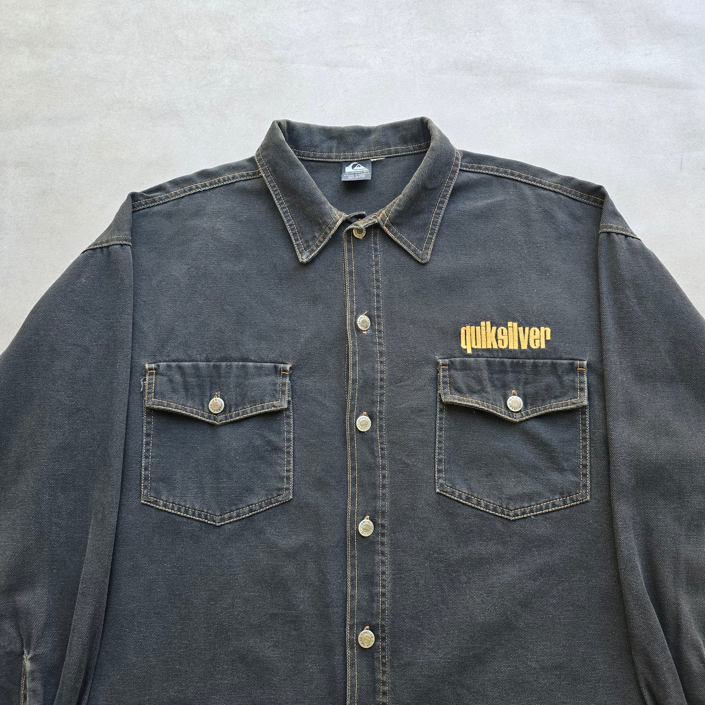 Vintage Quiksilver Heavy Denim Button Up Shirt - XXL