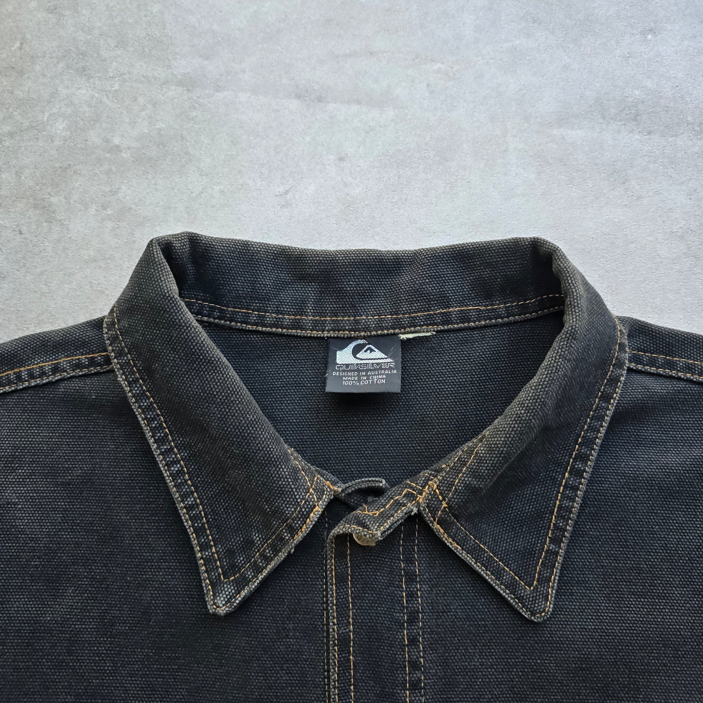 Vintage Quiksilver Heavy Denim Button Up Shirt - XXL