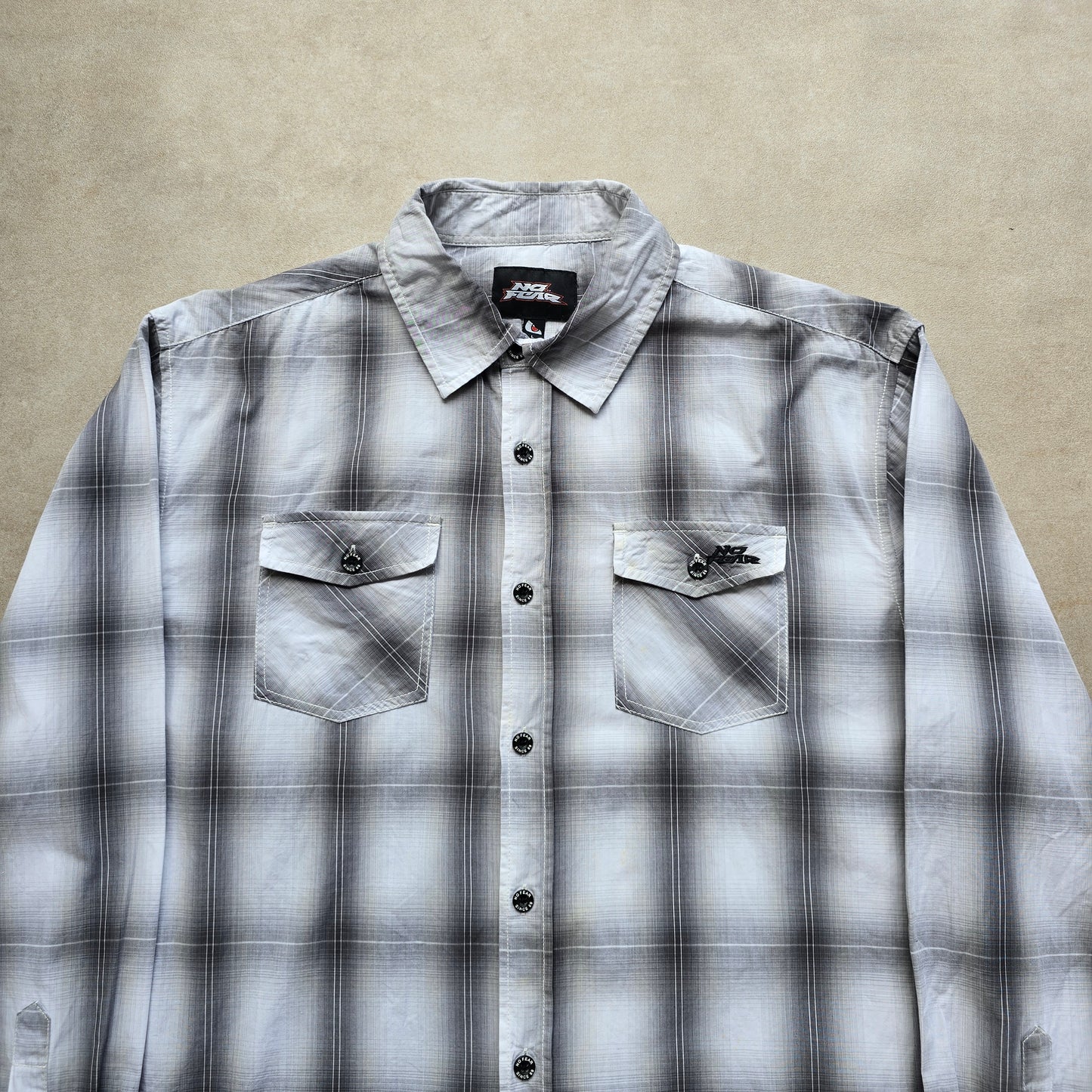 Vintage Y2K No Fear Button Up Shirt - L