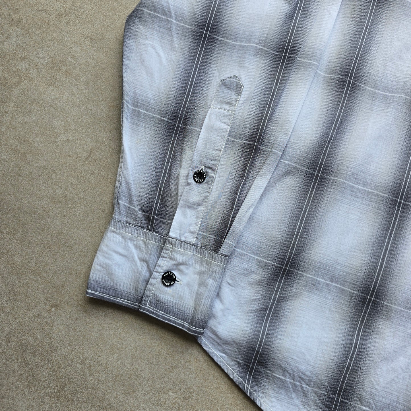 Vintage Y2K No Fear Button Up Shirt - L