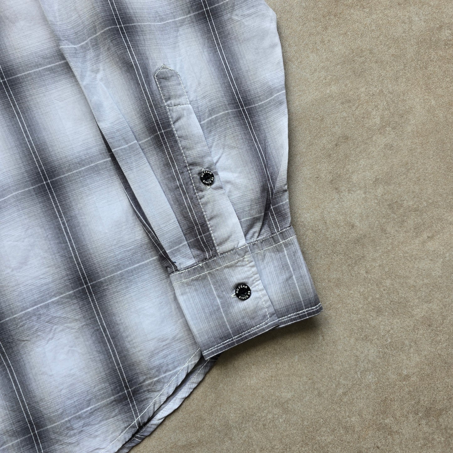 Vintage Y2K No Fear Button Up Shirt - L