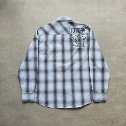 Vintage Y2K No Fear Button Up Shirt - L