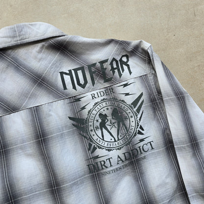 Vintage Y2K No Fear Button Up Shirt - L