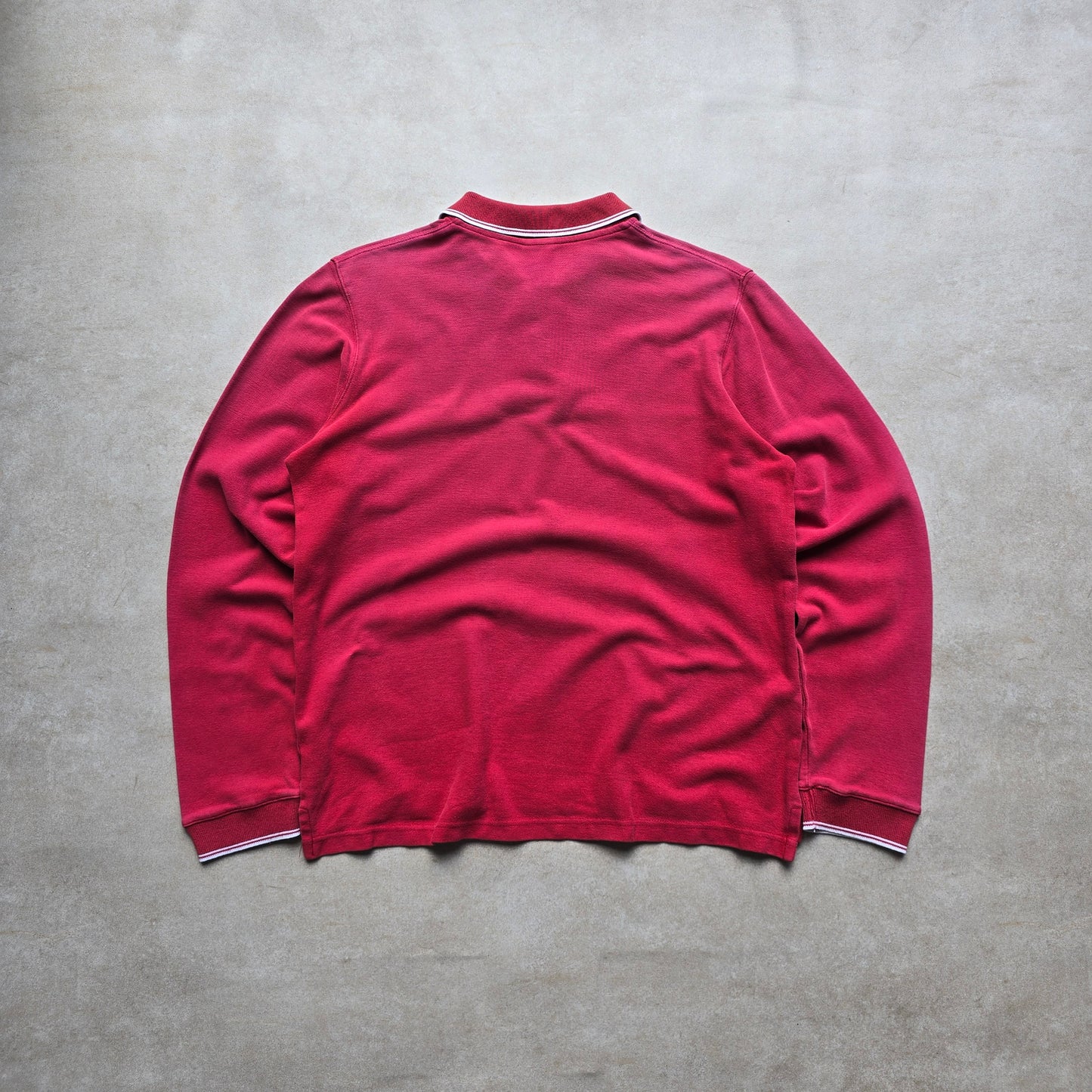 Vintage Nike Embroidered Mini Swoosh Long Sleeve Polo Shirt - M