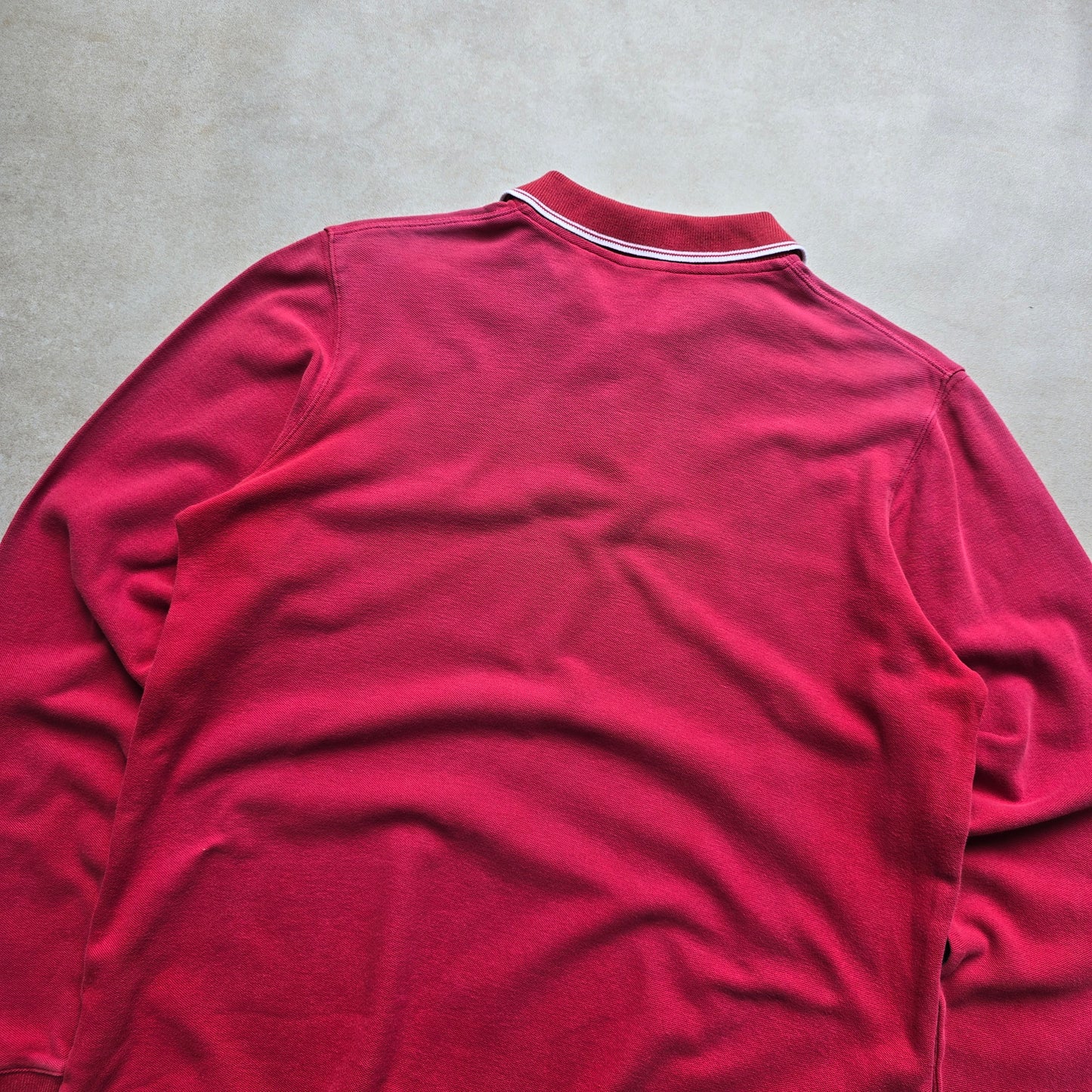 Vintage Nike Embroidered Mini Swoosh Long Sleeve Polo Shirt - M
