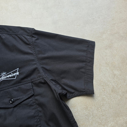 Budweiser Short Sleeve Button Up Shirt - L