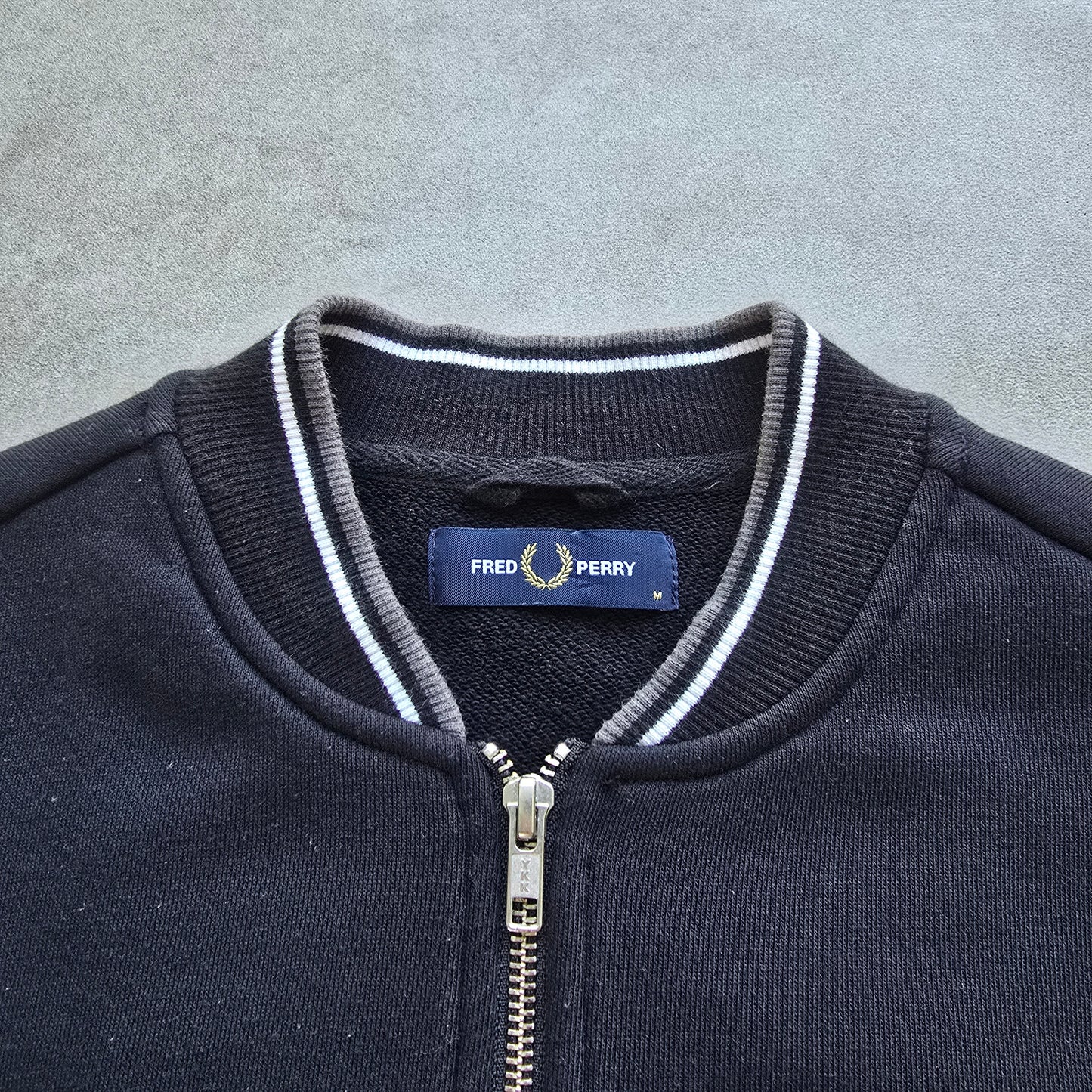 Fred Perry Full Zip Bomber Sweatshirt - M