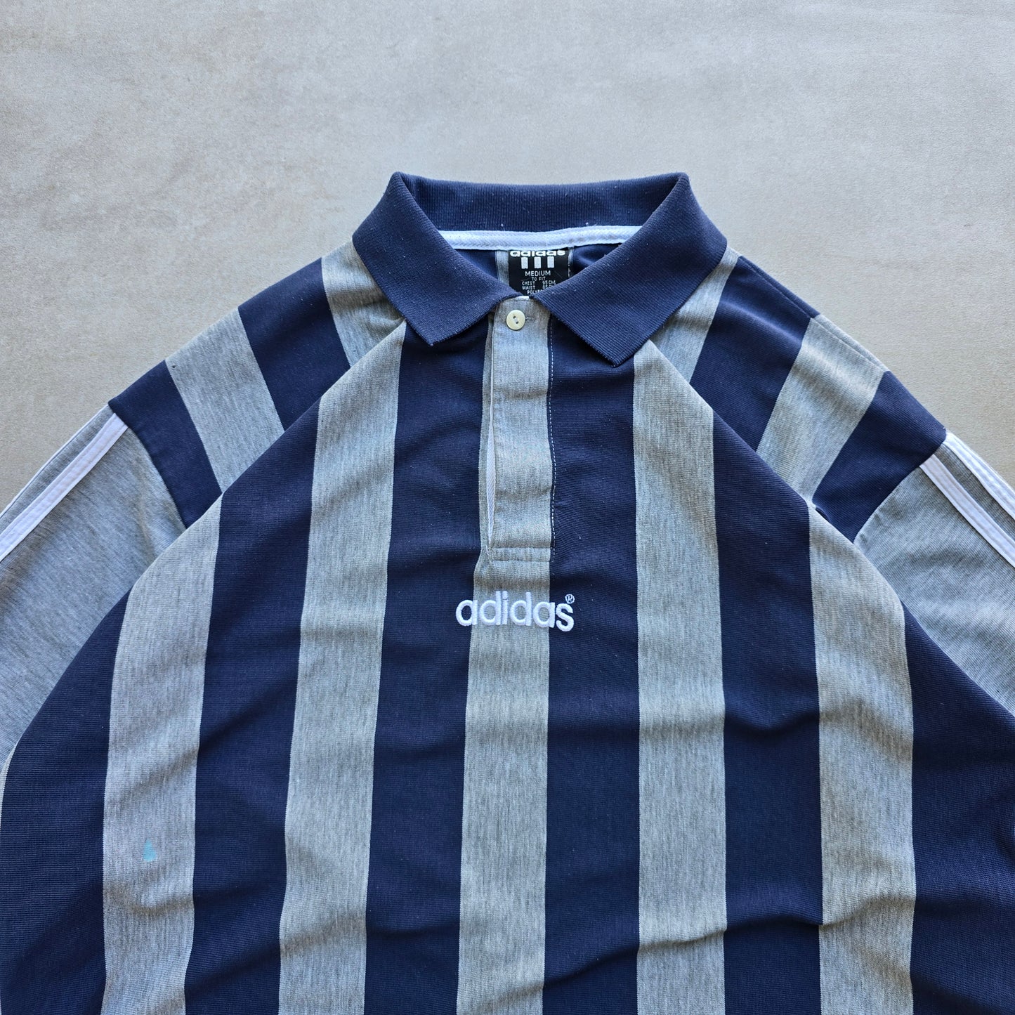 Vintage Adidas Long Sleeve Rugby Polo Shirt - L