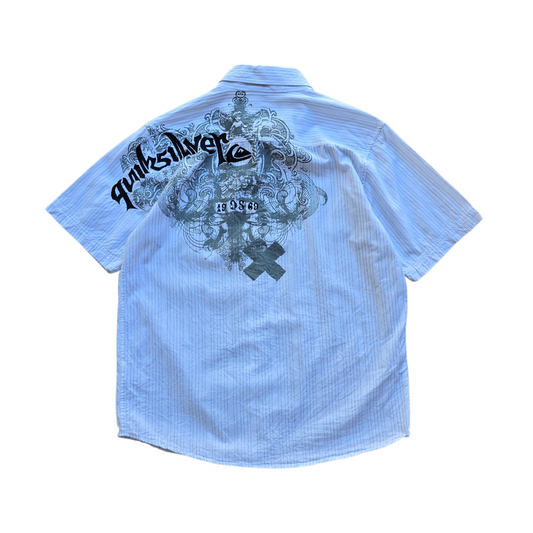 Vintage Y2K Quiksilver Short Sleeve Button Up Shirt - S/M