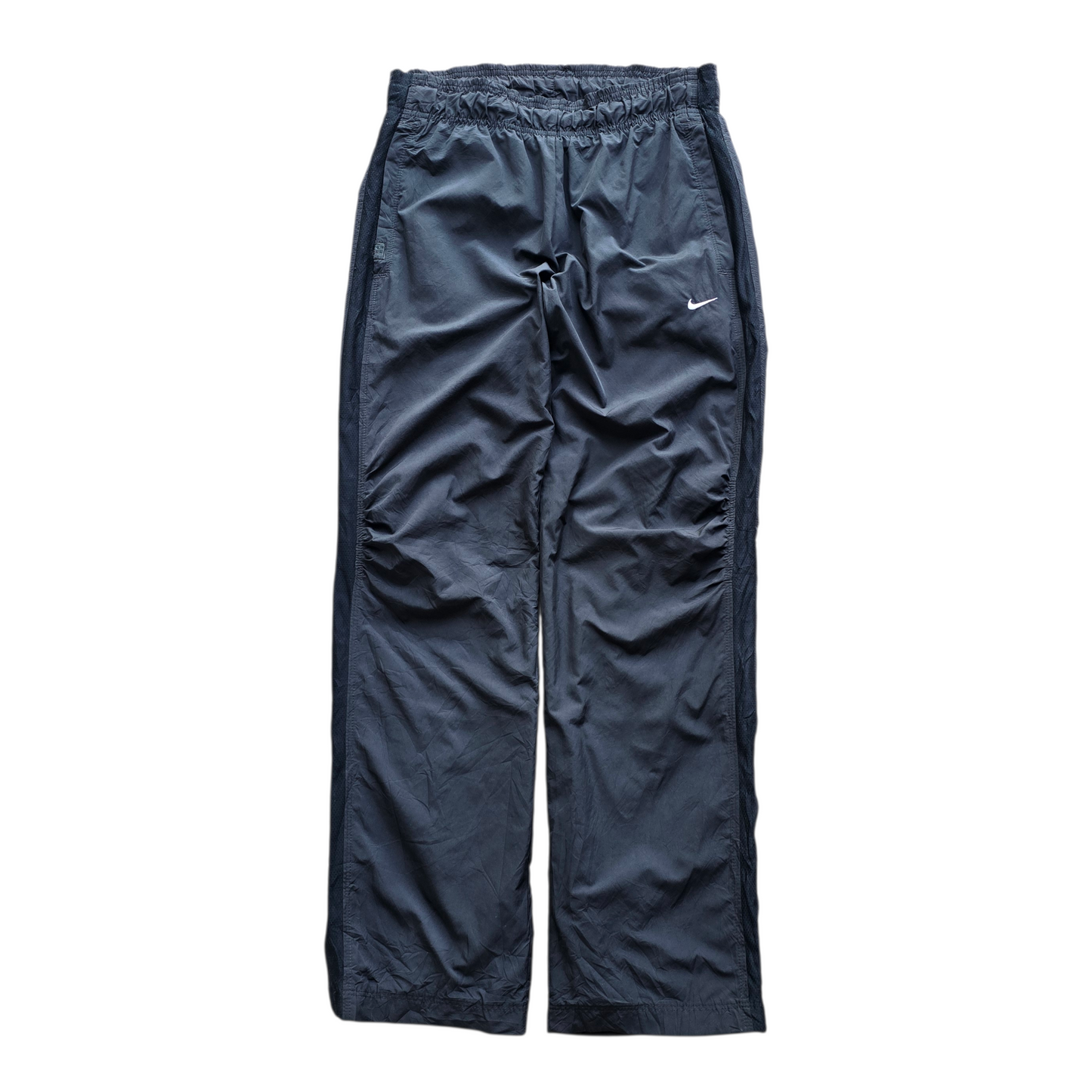 Vintage Nike Embroidered Mini Swoosh Ankle Zip Track Pants - WMNS S