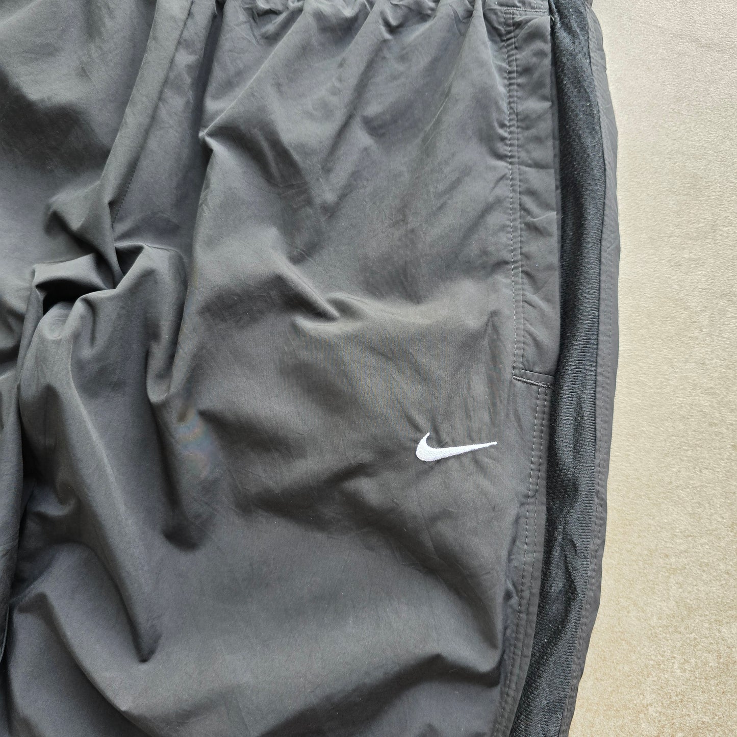 Vintage Nike Embroidered Mini Swoosh Ankle Zip Track Pants - WMNS S