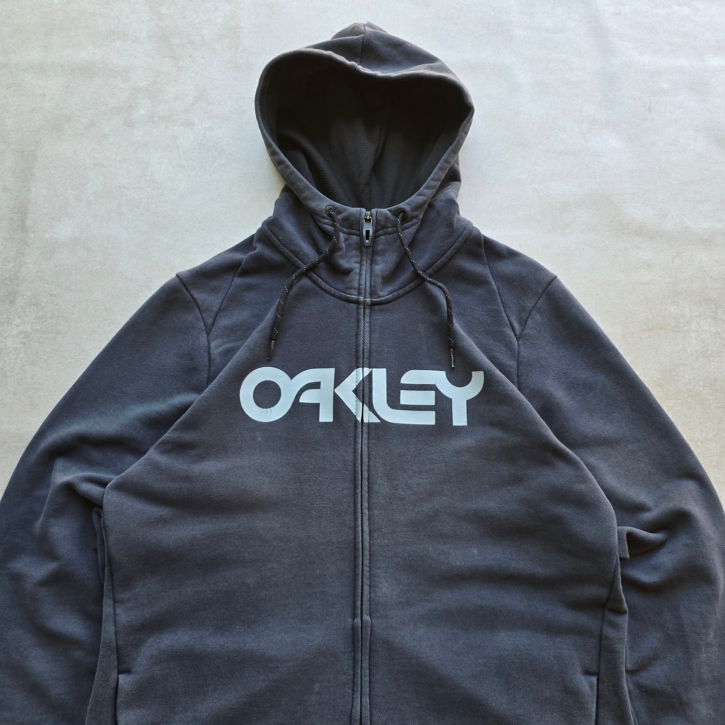 Oakley Distressed Full Zip Hoodie - M