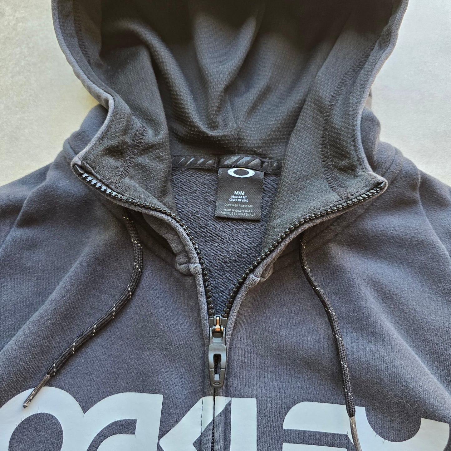 Oakley Distressed Full Zip Hoodie - M