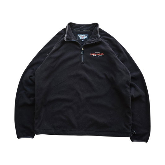 Harley Davidson 1/4 Zip Fleece Jumper - M