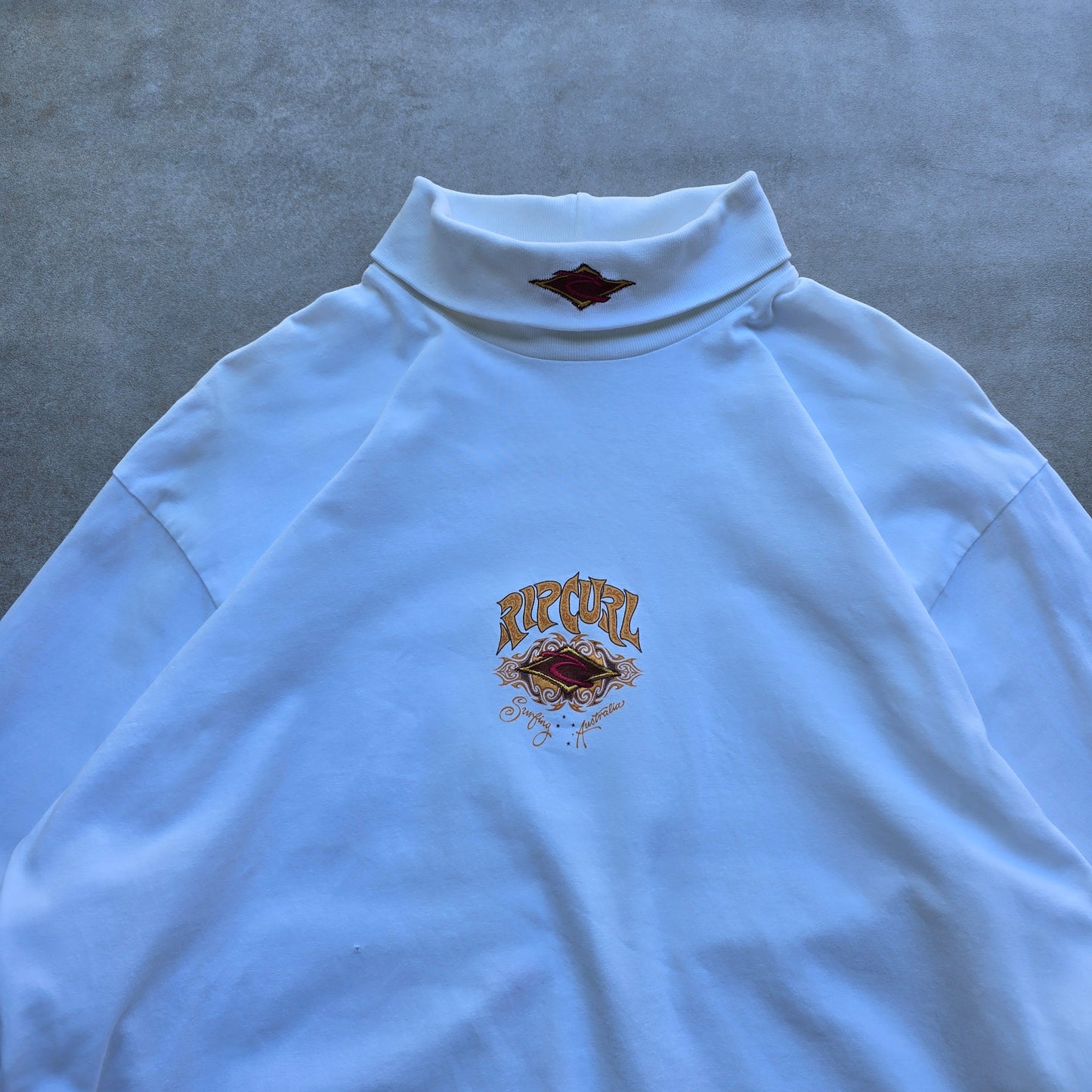 RARE Vintage 90's Rip Curl Turtle Neck Long Sleeve Tee - M