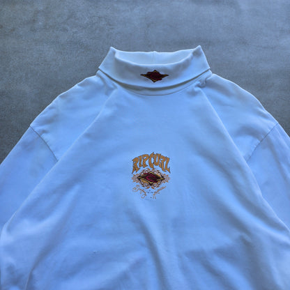 RARE Vintage 90's Rip Curl Turtle Neck Long Sleeve Tee - M