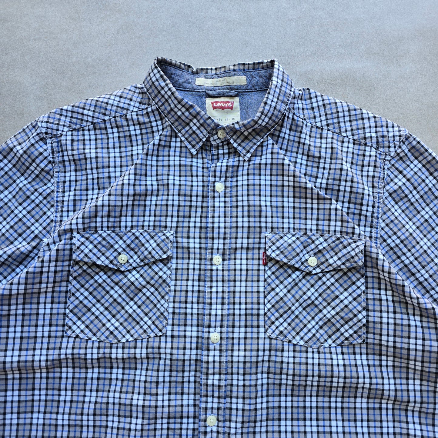Levi's Check Short Sleeve Button Up Shirt - L/XL