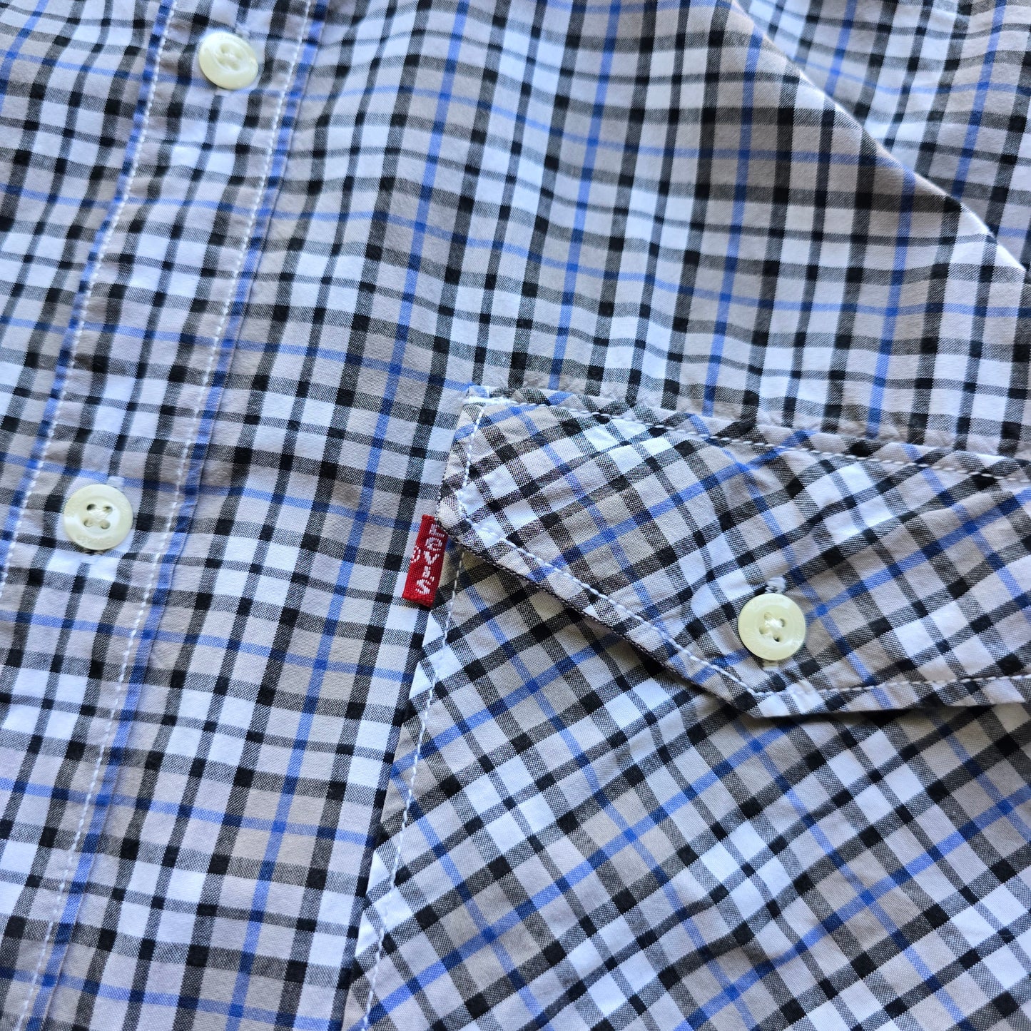 Levi's Check Short Sleeve Button Up Shirt - L/XL