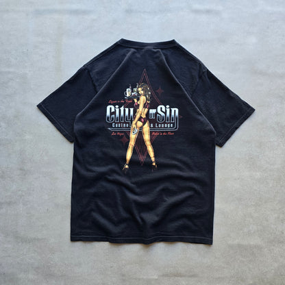 Vintage Y2K Las Vegas City of Sin Casino Tee - S