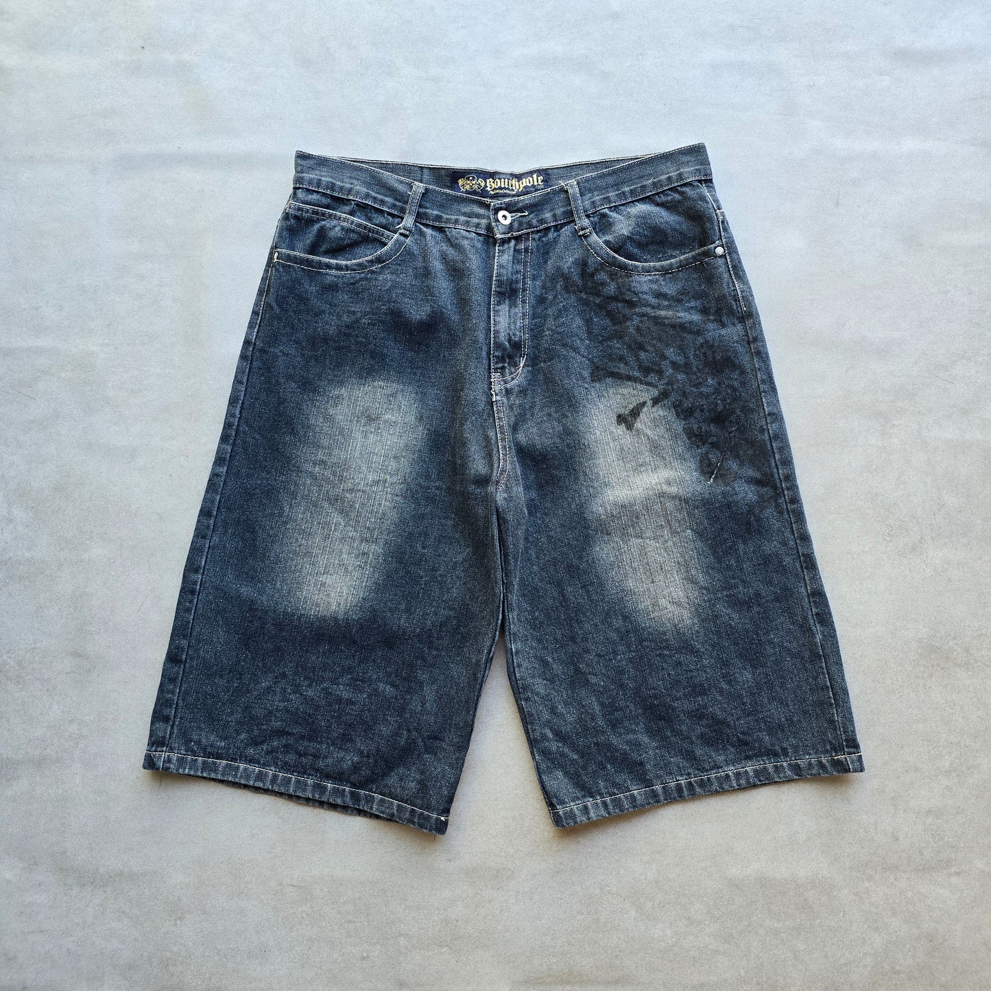 RARE Vintage South Pole Skull Crossbone Baggy Jorts - 38