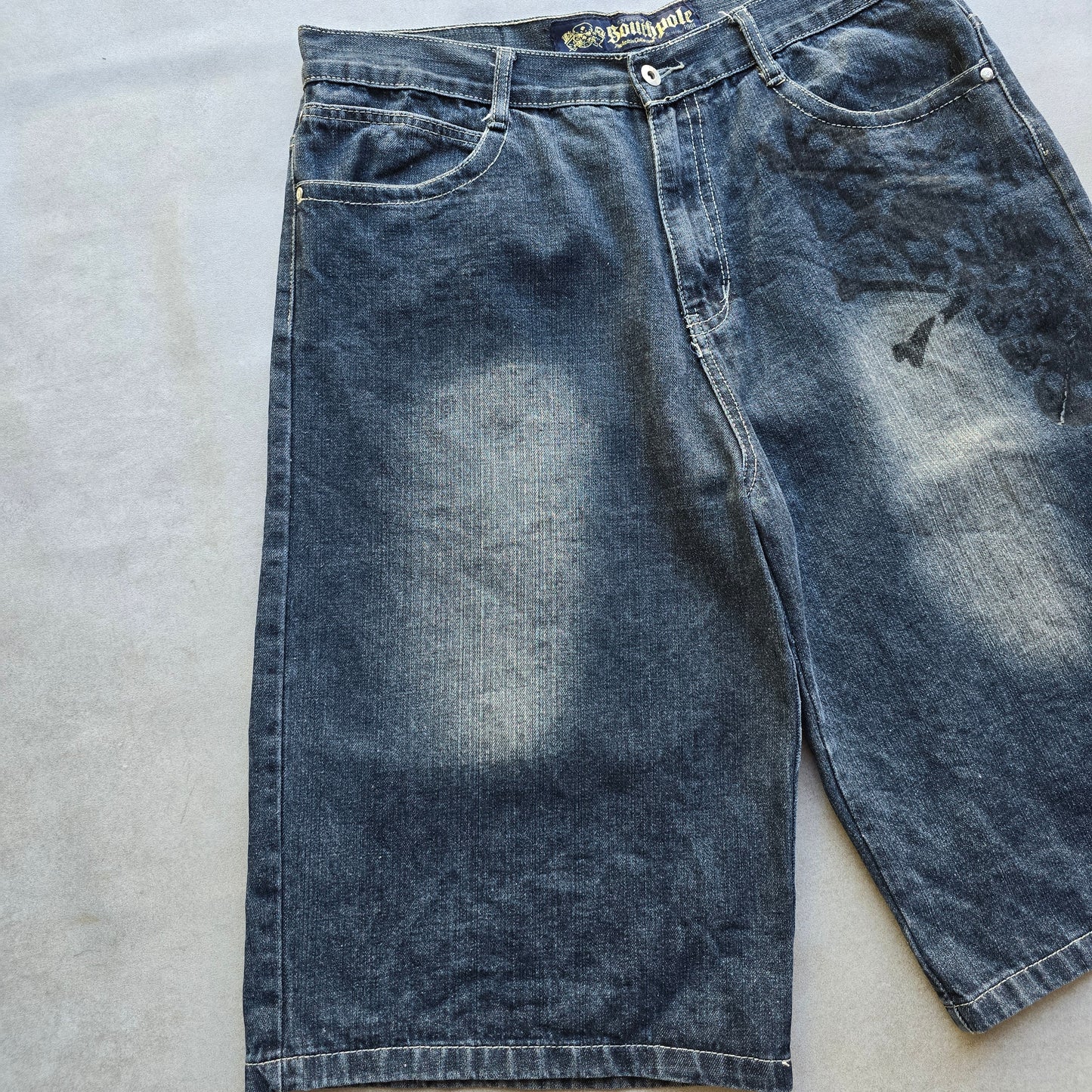 RARE Vintage South Pole Skull Crossbone Baggy Jorts - 38
