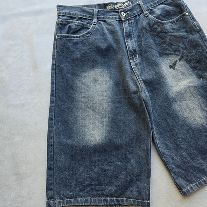 RARE Vintage South Pole Skull Crossbone Baggy Jorts - 38