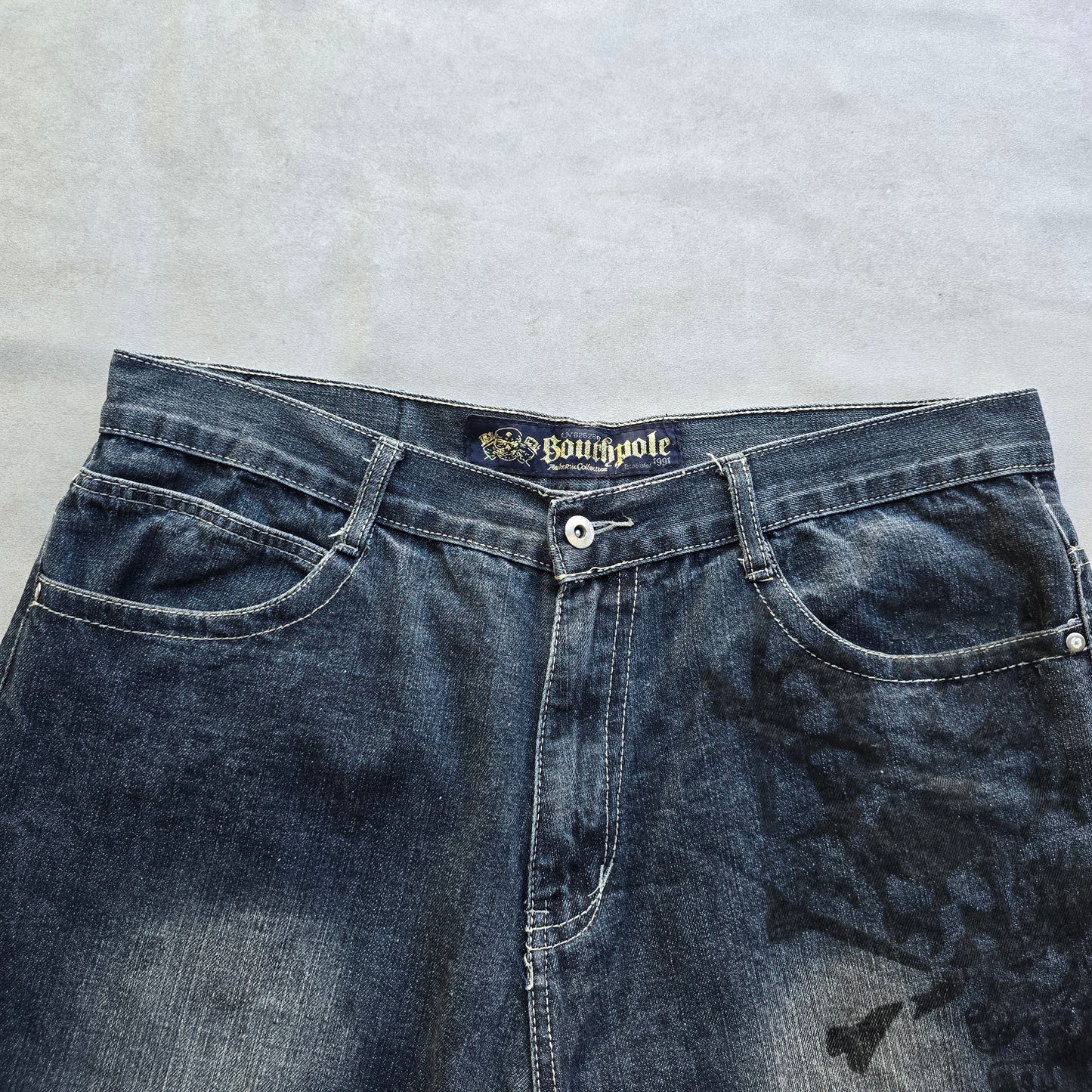 RARE Vintage South Pole Skull Crossbone Baggy Jorts - 38