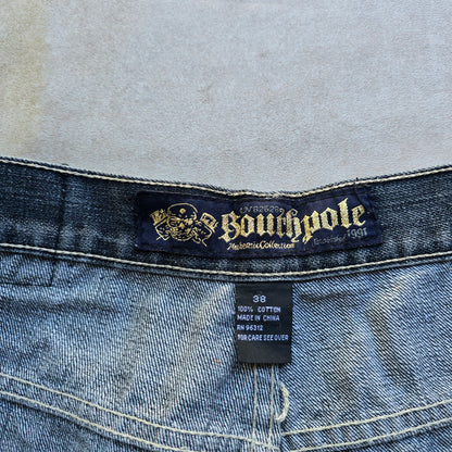 RARE Vintage South Pole Skull Crossbone Baggy Jorts - 38