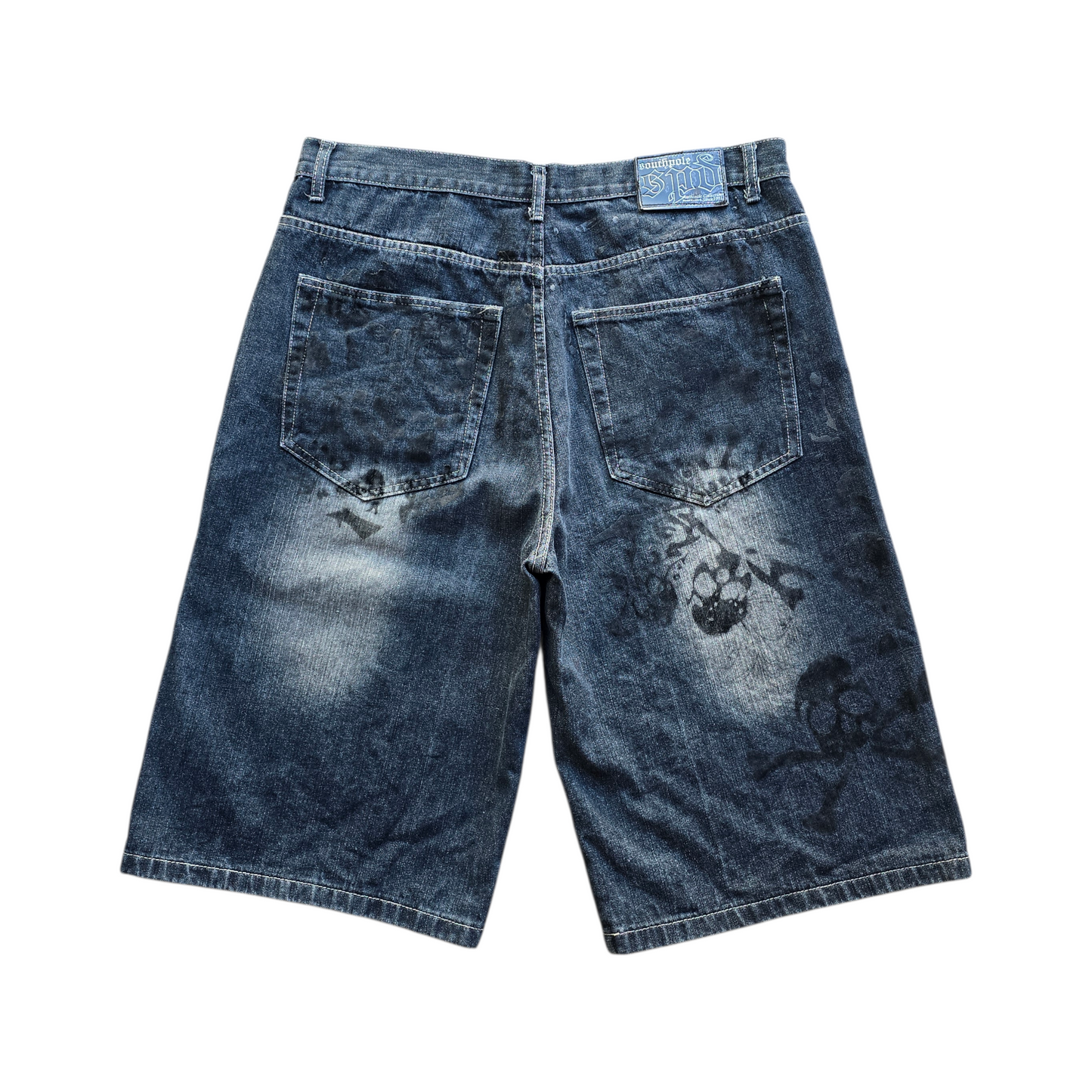 RARE Vintage South Pole Skull Crossbone Baggy Jorts - 38