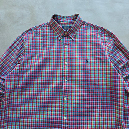 Ralph Lauren Long Sleeve Plaid Button Up Shirt - XXL