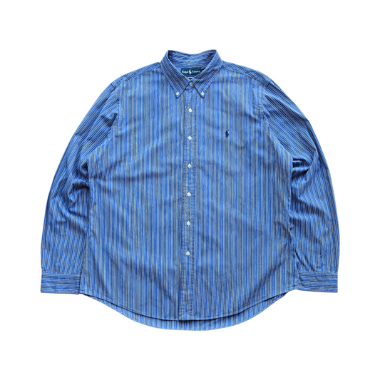 Vintage Ralph Lauren Striped Long Sleeve Button Up Shirt - XL