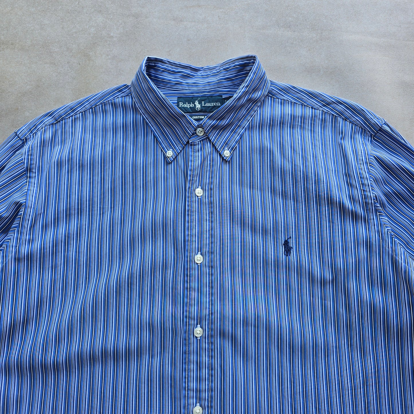 Vintage Ralph Lauren Striped Long Sleeve Button Up Shirt - XL