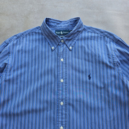 Vintage Ralph Lauren Striped Long Sleeve Button Up Shirt - XL