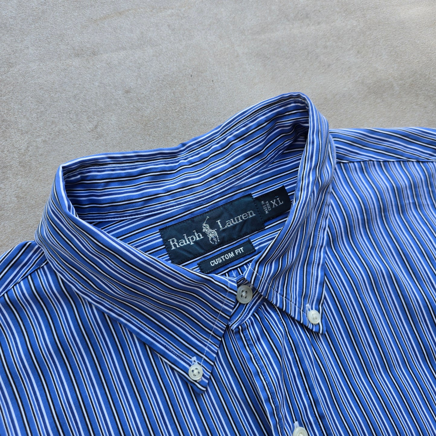 Vintage Ralph Lauren Striped Long Sleeve Button Up Shirt - XL