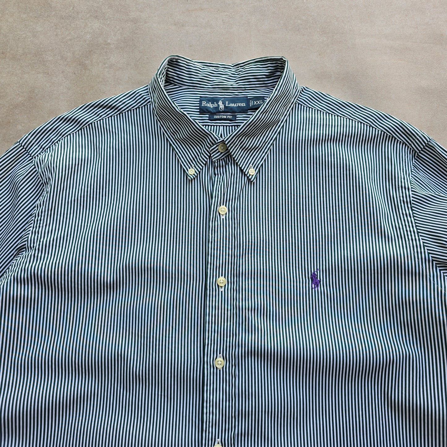 Vintage Ralph Lauren Striped Long Sleeve Button Up Shirt - XXL