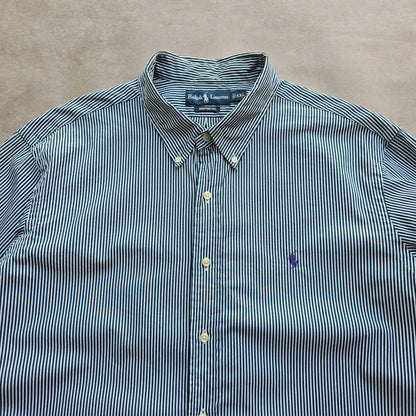 Vintage Ralph Lauren Striped Long Sleeve Button Up Shirt - XXL