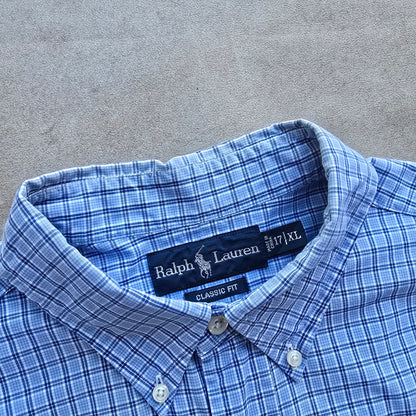 Vintage Ralph Lauren Check Long Sleeve Button Up Shirt - XL