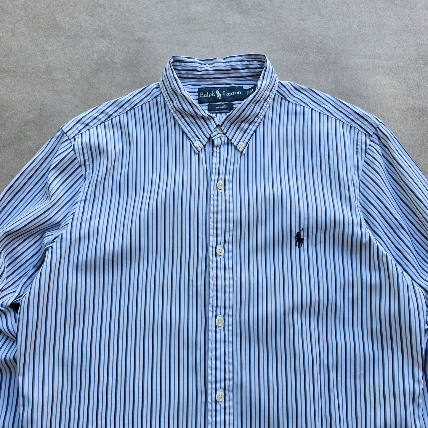 Vintage Ralph Lauren Striped Long Sleeve Button Up Shirt - M