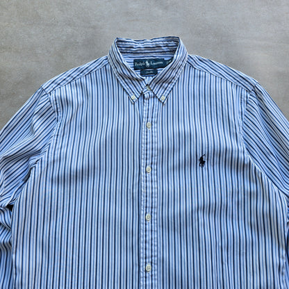 Vintage Ralph Lauren Striped Long Sleeve Button Up Shirt - M