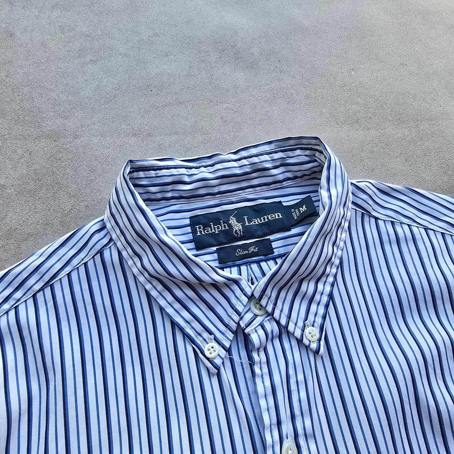 Vintage Ralph Lauren Striped Long Sleeve Button Up Shirt - M