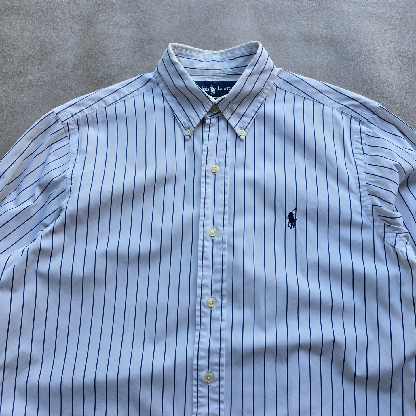 Vintage Ralph Lauren Striped Long Sleeve Button Up Shirt - S/M