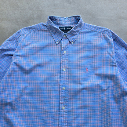 Vintage Ralph Lauren Check Long Sleeve Button Up Shirt - XXL