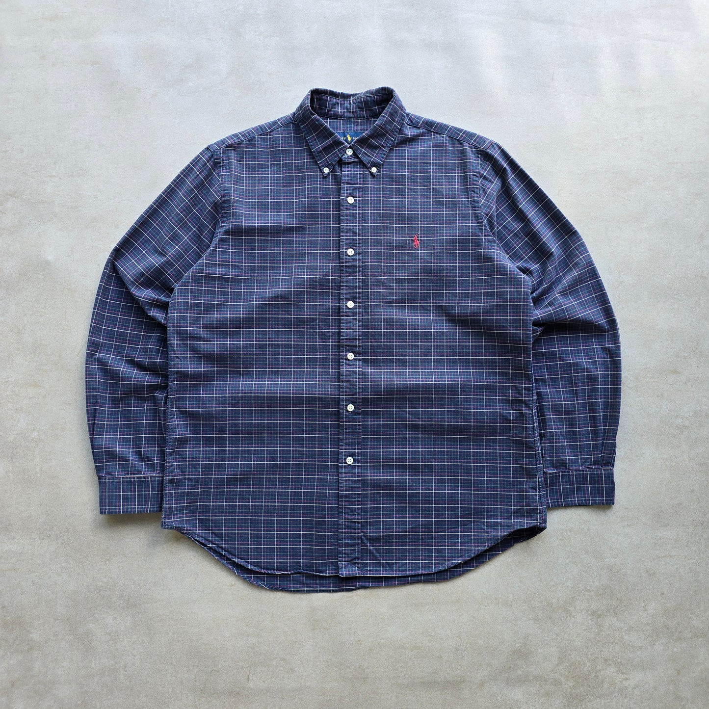 Ralph Lauren Check Long Sleeve Button Up Shirt - L