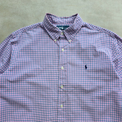 Vintage Ralph Lauren Check Long Sleeve Button Up Shirt - XL