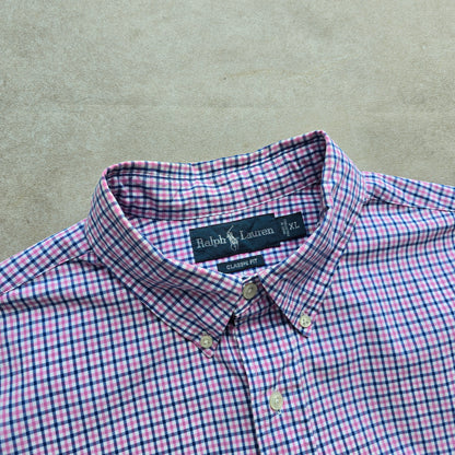 Vintage Ralph Lauren Check Long Sleeve Button Up Shirt - XL