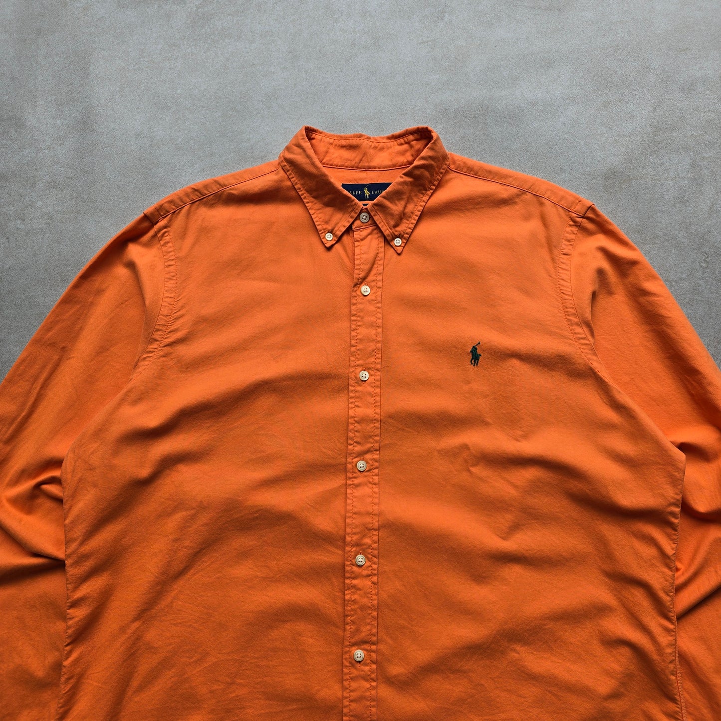 Ralph Lauren Orange Long Sleeve Button Up Shirt - XL