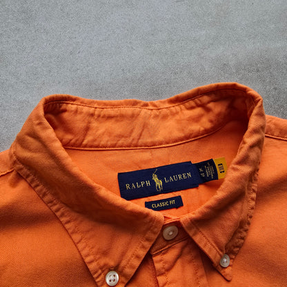 Ralph Lauren Orange Long Sleeve Button Up Shirt - XL