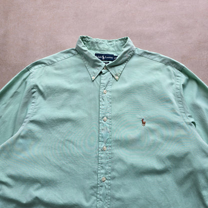 Vintage Ralph Lauren Green Long Sleeve Button Up Shirt - XXL