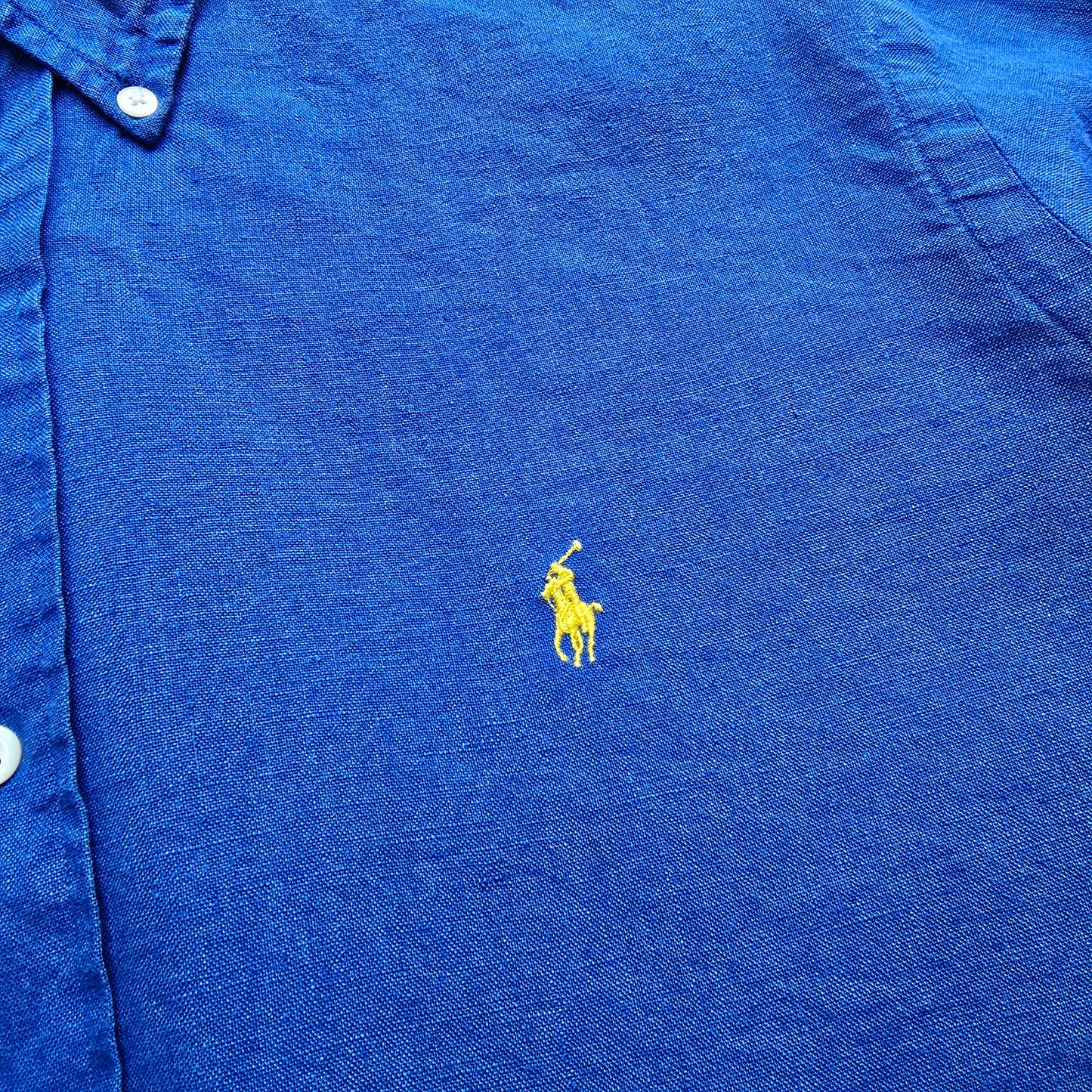 Vintage Ralph Lauren Linen Long Sleeve Button Up Shirt - XL